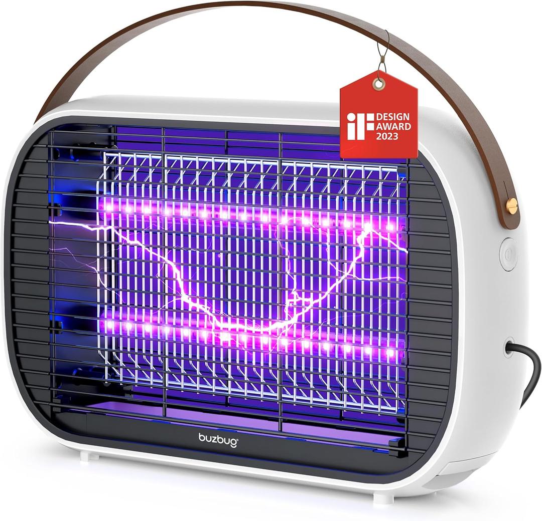 Buzbug LED Bug Zapper Indoor, 10 Years Lifespan Lamp Sustainable Less Power, Durable High-Voltage Electric Mosquito Zapper, Fly Trap Mosquito Trap, Fly Killer -MA015B (white)