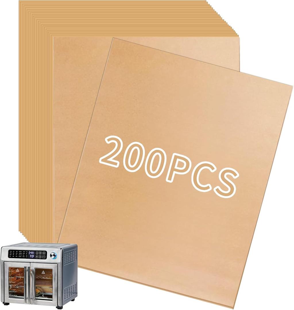Air Fryer Liners Disposable, 200 Pcs Parchment Paper Sheets Compatible with Emeril Lagasse 26 QT Extra Large Air Fryer Accessories for Emeril 26 Qt Toaster Oven