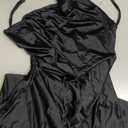 Memoriesea Women's Sexy One Shoulder High Split Cocktail Wedding Party Maxi Dress (Black), Small