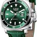 Quartz Watches for Men,Stainless Steel Waterproof Analog Watch,Luxury Big Face Durable Alloy Strap Mens Watches,Date Luminous Business Dress Watch for Men