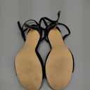 RIBONGZ Women's High Heels Round Open Toe Sexy Kitten Sandals Stiletto Heeled Pumps Ankle Strap Bridal Shoes with Bow Summer Wedding Party Casual Office Work (8, Black)