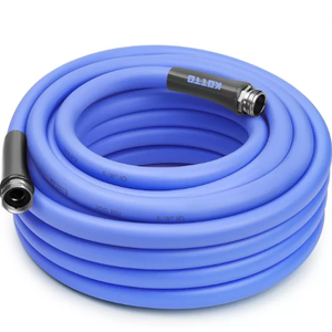 KOTTO Heavy Duty Garden Hose, 5/8" High Flow, Lightweight, Leak-Proof, Flexible Water Hose for Outdoors - Blue, 100 ft