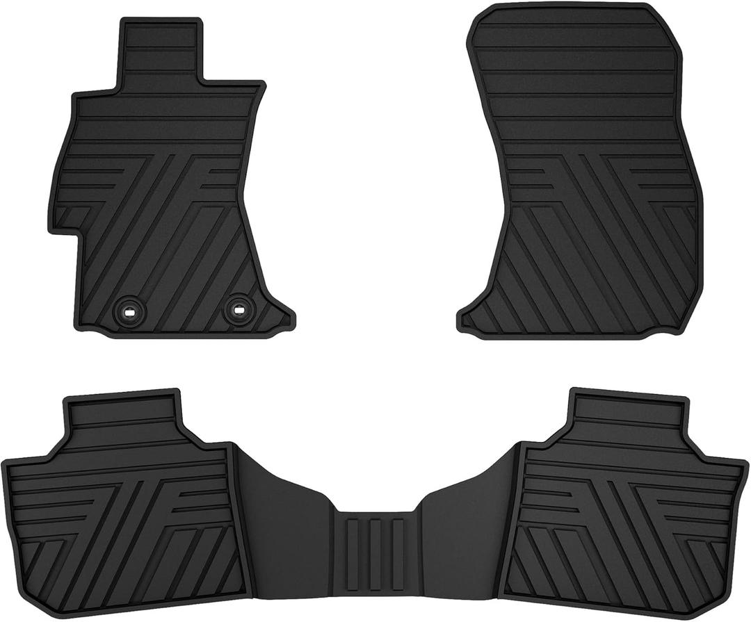 TTX LIGHTING Floor Mats Compatible with Subaru Crosstrek 2016-2017/Impreza 2012-2016/WRX 2015-2021, Custom Fit All Weather 1st & 2nd Row Floor Liners, Black