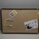 4 THOUGHT Chalk Board 24" x 36", Magnetic Large Chalkboard for Wall Rustic Blackboard Hanging Chalkboards Sign Menu Board for Kitchen Decor Office Home School 4 Markers 8 Magnets, Brown