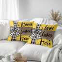 2 PCs Pillow Covers, Housewarming Gifts New Home Throw Pillow Covers 18x18, Bee Decor House Warming Gifts, Pillow Cases Decorative Cushion Covers Pillowcase Living Room Home Decor for Car Couch Bed (Polychromatic114)