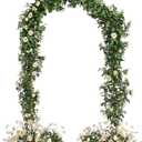 Wedding Arch, Metal Arch Backdrop Stand, Balloon Arch Stand Wedding Frame for Ceremony Decoration (Gold, 7.2FT Arch Backdrop)