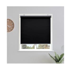 Blackout Roller Shades Blinds Cordless for Windows Pull Down Room Darkening Door Blinds with Thermal Insulated Easy to Install for Living Room,Bedroom,Home,Office Bathroom Black 59" Wx72 H