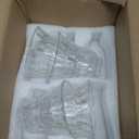 HonoDing Ceiling Lamp Replacement Shade Set of 4, Glass Hammered Bell Ceiling Fan Light Covers, Clear Glass Lamp Shade for Ceilings Fan Light Chandelier Wall Sconce, Easy to Install(Clear Wavy)