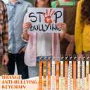 120 Pcs Against Bullying Awareness Gifts Lanyard Keychain with Swivel Hook for Women Keychain Gifts Orange Ribbon Inspirational Key Ring for Anti Bullying Awareness Fundraising