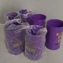 Domensi 6 Pcs 2025 Graduation Table Centerpiece Vase Decorations Class of 2025 Galvanized Metal Tin Vases for Artificial Flowers Grad Caps Cutlery Utensil Holder for Party Supplies Gifts(Purple)