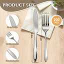 200 Pcs Forks and Knives Bulk Stainless Steel Silverware Set 100 Dinner Forks and 100 Knives Metal Mirror Polished Flatware Tableware Cutlery for Home Restaurant Kitchen Dishwasher Safe
