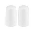 TableCraft 10413 Salt & Pepper Shaker Set, Pulito Collection, 1.25 oz, 2" Dia x 3.375" H, White Melamine with Textured Finish, Dishwasher Safe