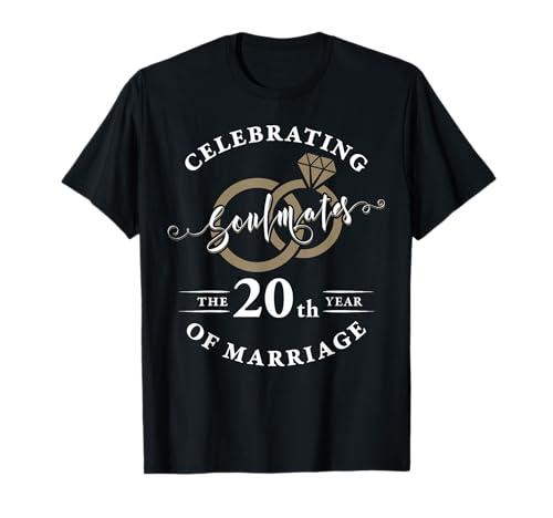 20th Wedding Anniversary Tshirt Husband Wife Couple Matching T-Shirt, 2XL
