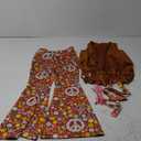 Cuteshower Girl Hippie Costume 70s 60s Hippie Outfits for Girls Halloween Cosplay Party, XL