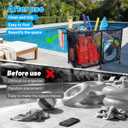 152Gal Pool Float Storage, Tabletop, Towel Bar, Zipper Doors, Lock Wheels