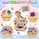 2 in 1 Magnetic Maze Board for Kids Montessori Toys Double-Sided Counting Magnetic Alphabet Letters ABC Magnets Puzzles 3-5 Age Boys and Girls Birthday Gifts