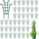 PH PandaHall 50pcs Plant Trellis for Potted Plants Garden Trellis for Climbing Plants, Small Support Stackable Plastic Trelli for Indoor Outdoor Vines Flower Vegetable, 10x6.1 inch