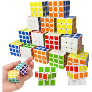 24 Pack Mini Cube Puzzle Party Favors for Kids, 1.18in 3x3 Magic Cube School Rewards & Classroom Prize for Students, Birthday Party Favors Easter Christmas Stocking Stuffers Gifts for Kids