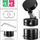 3 x Magnetic Phone Holder, Suction Cup Phone Mount, Foldable Strong Magnetic Cell Phone Holder for Car/Gym/Mirror/Smooth Surface, Compatible with Magsafe iPhone (White)