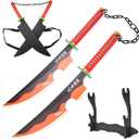 Cold Blade Demon Katana - 41 Inch Anime Replica with Belt and Stand - Durable Sword Perfect for Cosplay - Nichirin Sword with Authentic Design