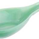 Tablecraft Glass Spoon Rest, 8 x 3.5 x 1.25, Green
