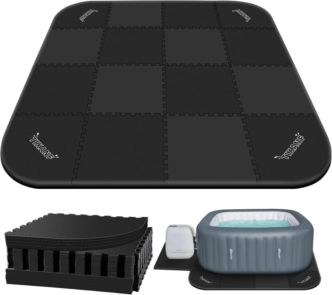 1/2" Extra Thick Hot Tub Mat,85IN Large Hot Tub Mat for Inflatable Tub, Hot Tub Pad Foundation, Eva Foam Padding for Indoor Outdoor, Inflatable Hot Tub Accessories (Dark Gray) 1/2" Extra Thick Hot Tub Mat,85IN Large Hot Tub Mat for Inflatable Tub, Hot Tub Pad Foundation, Eva Foam Padding for Indoor Outdoor, Inflatable Hot Tub Accessories (Dark Gray)