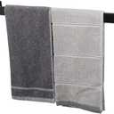 TocTen Bath Towel Rack - Square Base Thicken SUS304 Stainless Steel Towel Bar for Bathroom, Bathroom Bar Accessories Towel Rod Heavy Duty Wall Mounted Towel Holder (Matte Black, 20 Inch)