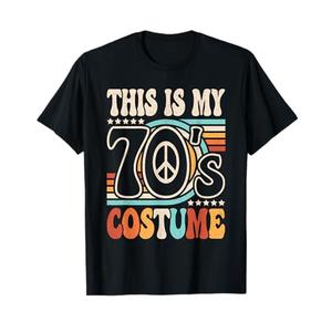 This Is My 70's Costume 70s Party Outfit Groovy Hippie Disco T-Shirt Size 3XL