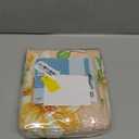 JSD 3 Piece Orange Floral Printed Sheet Set Twin, Soft Botanical Microfiber Bedding Sheets Extra Deep Pocket