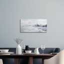 Belmrxne Coastal Wall Art White and Grey Bathroom Wall Decor Moden Aesthetic Artwork Fashion Small Canvas Painting for Hallway Entryway Living Room Bedroom 12x24 Inches