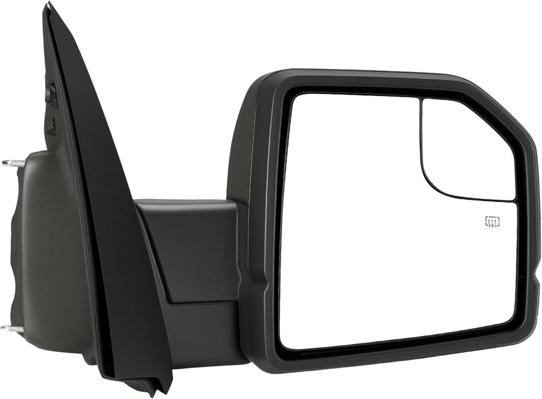 Passenger Side Tow Mirror Compatible with 2015-2020 Ford F150, Side Mirror with LED Turn Signal & Built-in Ambient Temp Sensor(for 2019+), Power Heated, 8 Pin, Replace OEM JL3Z17682CA