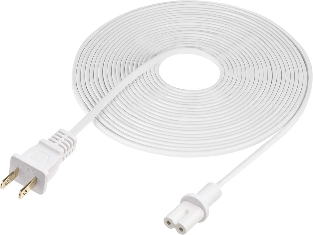 20-Foot Power Cord Compatible with Sonos Five, Sonos Play 5, Sonos Beam, Sonos Ray, Sonos Arc, Arc Ultra, Sonos Amp, Sonos Playbase, Sonos Sub Gen 3 and Sonos Sub Mini - White