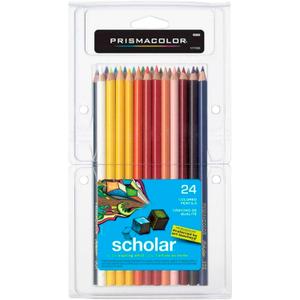 Prismacolor Scholar Colored Pencils, 24 Count - Vibrant Colors, Art Supplies, Drawing, Coloring, For Beginner Artists