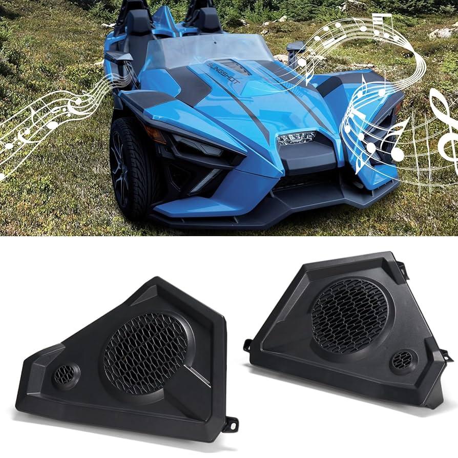 A & UTV PRO Front Speaker Enclosures for Polaris Slingshot,Side Panel Speaker Pods for Polaris 2017-2020 Slingshot SL / 2018-2019 SLR,Grand Touring / 2020 R, Replace 2414071,2PCS