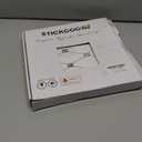 STICKGOO 10 Sheets Peel and Stick Backsplash, Pure White Marble Look PVC Mixed Metal Gold Kitchen Backsplash, Stick on Backsplash Wall Tiles for Kitchen, Bathroom, RV