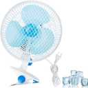 Clip on Fan, 9" Small Portable Desk Fan with Cord Powered, 2 Speeds Strong Airflow & Sturdy Clamp, Quiet Personal Cooling Fan for Baby Stroller Bedroom Home Office,Adjustable Tilt,3.94FT Cord