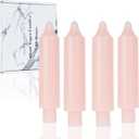Light Pink Short Taper Candles 6 inch Candle Sticks Unscented Dinner Candle Dripless for Home Decor,Set of 4