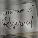 Yousoontic 12 Pack Wooden Reserved Row Sign for Wedding Chairs This Row Is Reserved Hanging Signs with Ribbon for Wedding Reception Party Restaurant Church Events Pews, 5 x 7'' (White,Elegant)