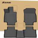 Floor Mats for Toyota RAV4 2019-2025 (Include Hybrid), All Weather TPE Car Custom Fit Toyota RAV4 Accessories, (Front & 2nd Row), Odorless Anti-Slip Floor Liners