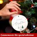 2 x Our First Christmas Together Ornament Gifts for Couple, 2025 Newlyweds Wedding Ornaments for Christmas Tree, Ceramic