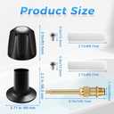 2 Piece Bathtub Shower Knob Replacement Kit for Price Pfister Verve and Windsor Tub/Shower Faucet Handle, Remodel/Rebuild Trim Kit with Hot & Cold Shower Knobs, Matte Black(Matte Black)