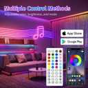 100FT RGB LED Neon Rope Lights, App & Remote Control, Flexible Waterproof IP65 Led Strip Lights, Music Sync Color Changing Multiple Modes Neon Lights for Bedroom Gaming Room Indoor & Outdoor Decor