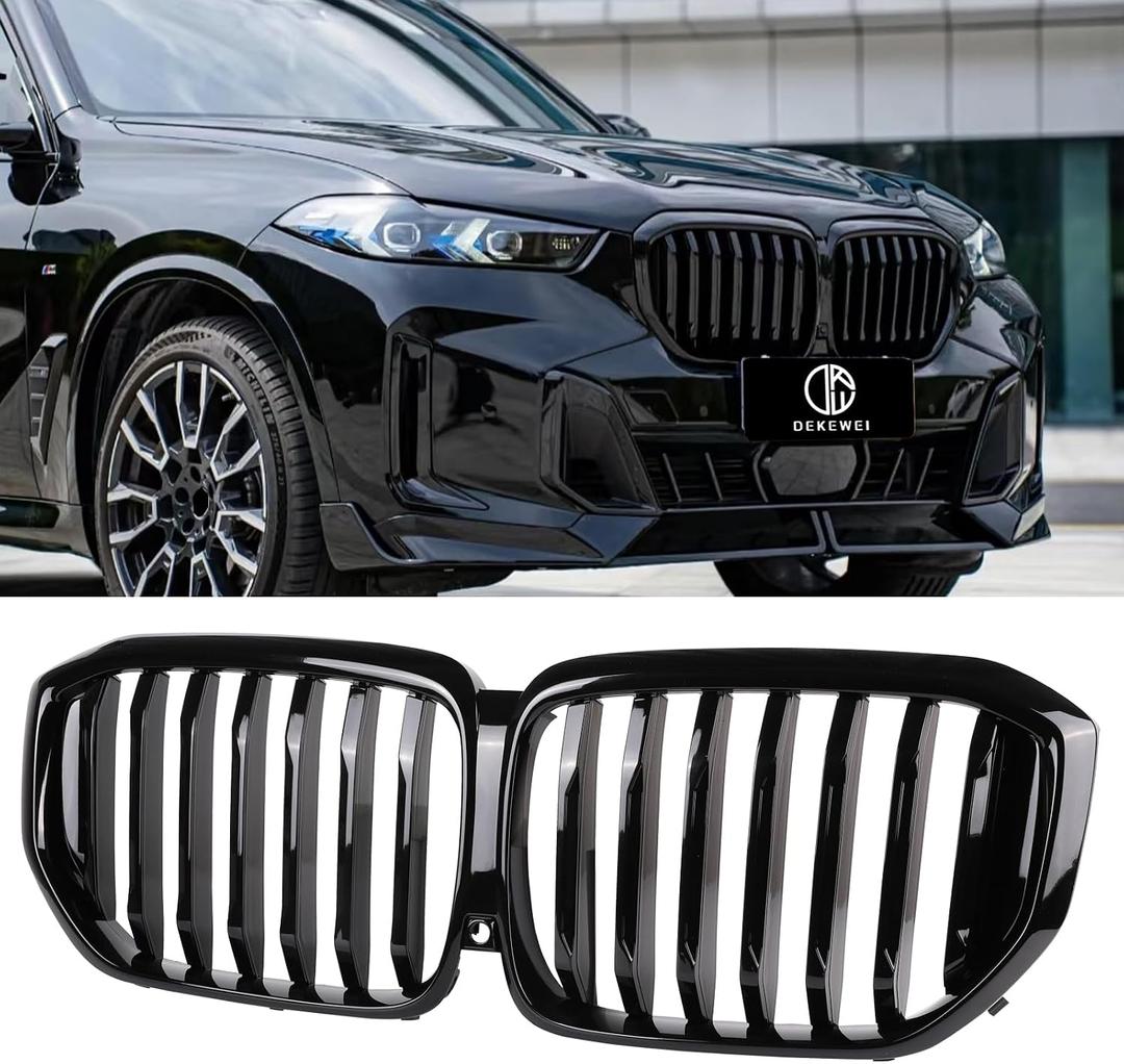 G05 Grill, Front Kidney Grille Compatible with 2024-IN BMW X5 G05 Single Slat Gloss Black Grill