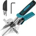 OShine Ratchet Miter Shears for Angular Cutting Molding Crafting Wood, Quarter Round Cutting Tool, 45-135 Degree Multi Angle PVC Miter Shear Trim Cutter Hand Tool, An Extra Blade & Hex Key Included