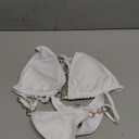 swimall Women's Triangle Thong Bikini Set Sexy Brazilian Two Piece Swimsuit Cute Bathing Suit (Large)