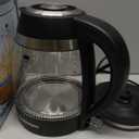 Hamilton Beach Double Wall 1.7L Electric Kettle, Water Boiler & Heater, Built-In Mesh Filter, Auto-Shutoff & Boil-Dry Protection, Cordless Serving, Variable LED Indicator, Glass (40850)