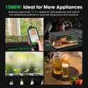 VIVOSUN 1500W Digital Temperature Controller, 2-Stage Outlet Thermostat Heating and Cooling Mode, Thermostat with Dual LED Display, for Homebrew Fermenter Greenhouse Terrarium, 110-240V 20A 1500W