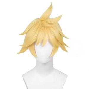 Short Yellow Wig, Synthetic Hair for Women Halloween Adult Carnival Party Wigs