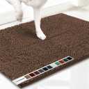 Muddy Mat Shown on TV  Super Absorbent Microfiber Dog Door Mat for Muddy Paws, Non-Slip Washable Pet Rug, Quick Dry Chenille Entryway Carpet, Machine Washable Indoor Outdoor mat, Brown 35"x24"