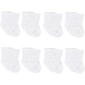 Gerber Baby Pair of 7, Wiggle-Proof Jersey Crew Socks, Size 0-6m